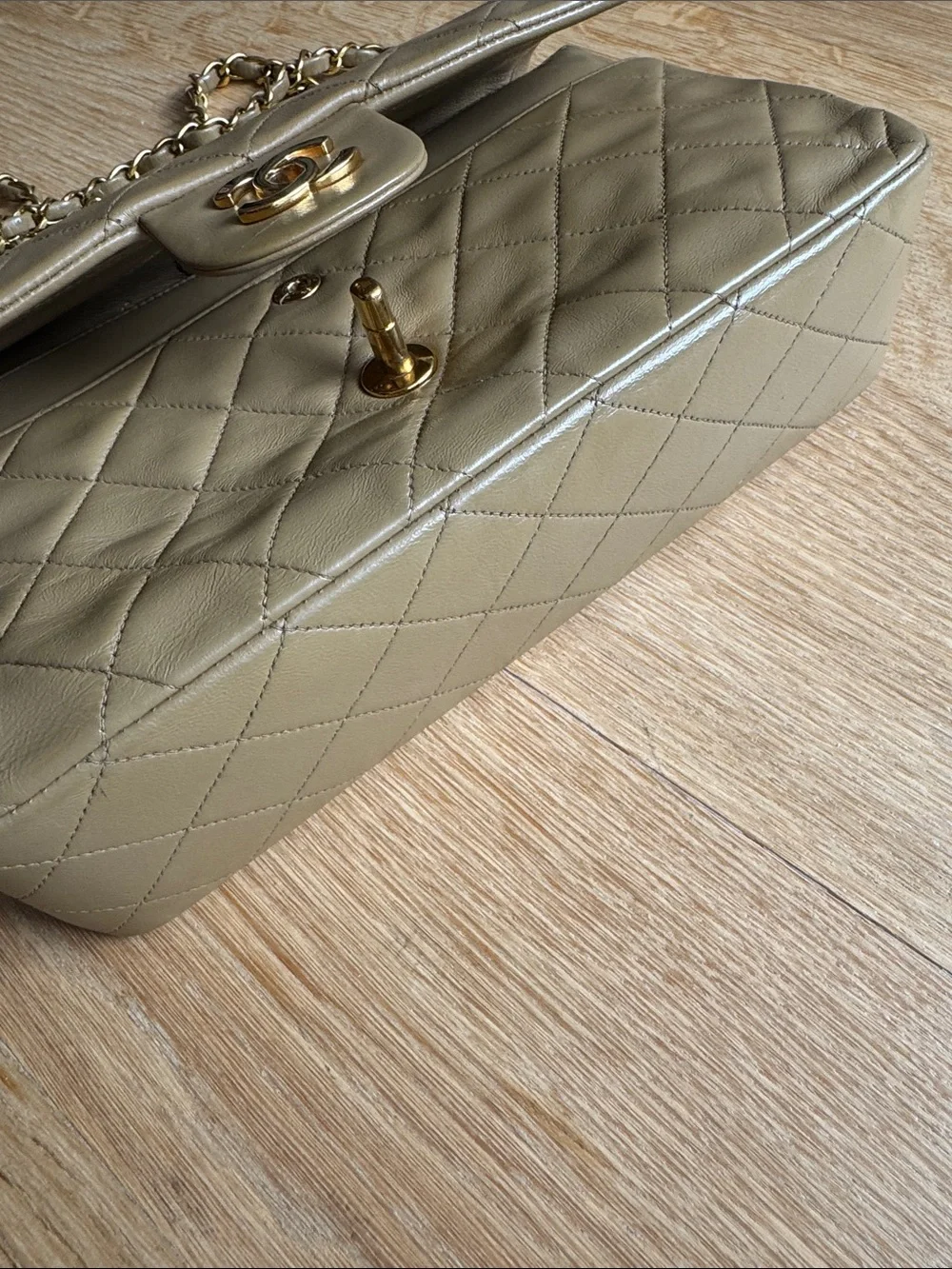 Vintage Chanel Medium Classic Flap Beige